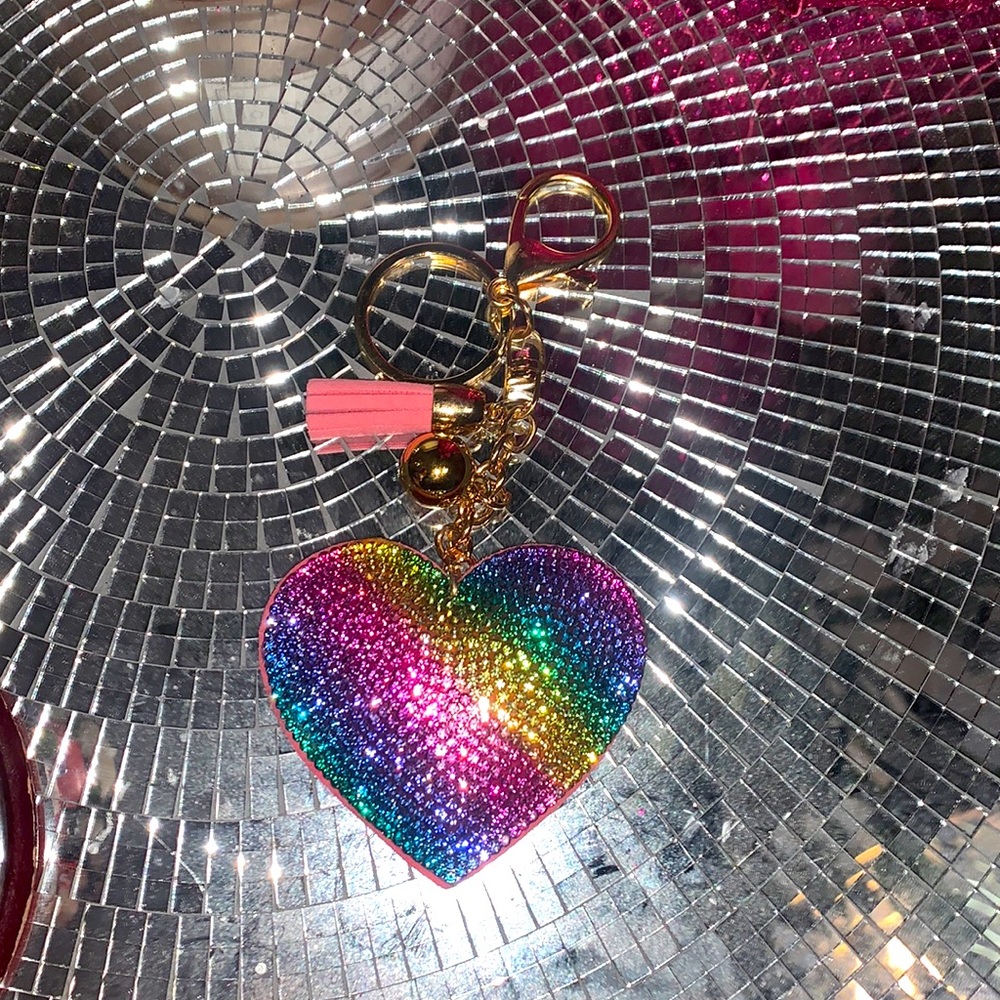 Rainbow dream new rhinestone keychain!